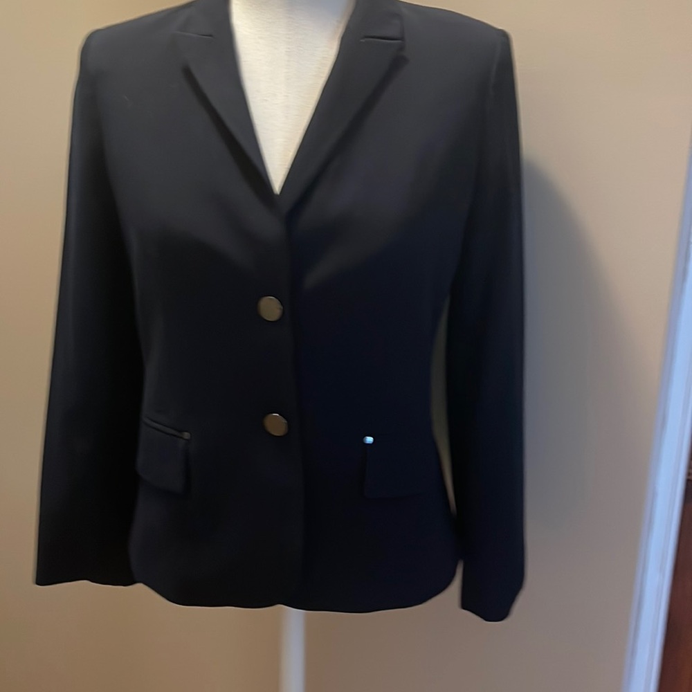 Petite Calvin Klein Double Breasted Suit Jacket